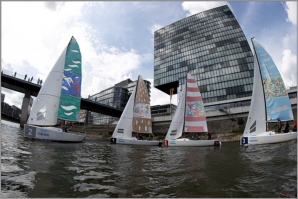 Die Kultur-Regatta Sailing #Art4GlobalGoals - Nachhaltigkeitsziele (Sustainable Develpment Goals / SDGs) der Vereinten Nationen (UN); Monheim - Duesselorfer Yachthafen, 22.08.2021