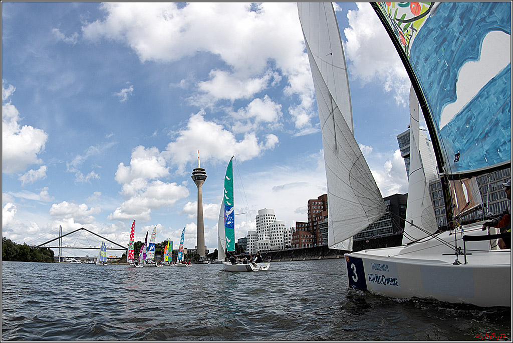 Die Kultur-Regatta Sailing #Art4GlobalGoals - Nachhaltigkeitsziele (Sustainable Develpment Goals / SDGs) der Vereinten Nationen (UN); Monheim - Duesselorfer Yachthafen, 22.08.2021