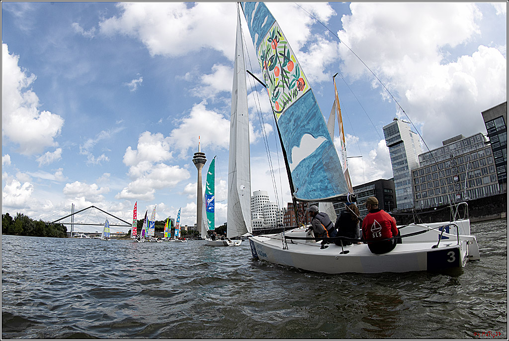 Die Kultur-Regatta Sailing #Art4GlobalGoals - Nachhaltigkeitsziele (Sustainable Develpment Goals / SDGs) der Vereinten Nationen (UN); Monheim - Duesselorfer Yachthafen, 22.08.2021