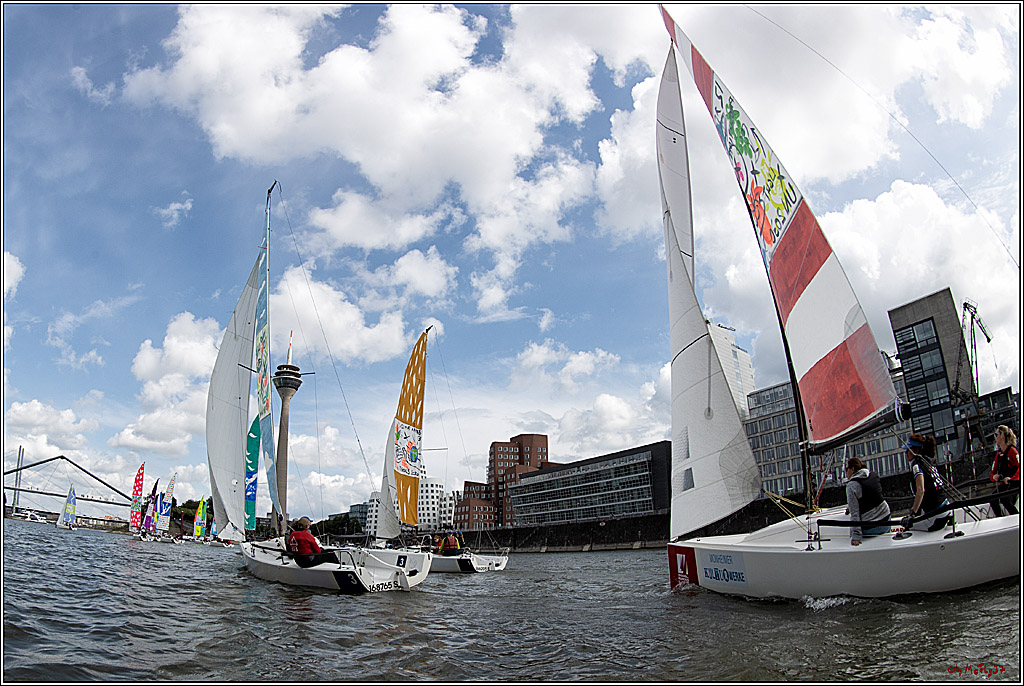 Die Kultur-Regatta Sailing #Art4GlobalGoals - Nachhaltigkeitsziele (Sustainable Develpment Goals / SDGs) der Vereinten Nationen (UN); Monheim - Duesselorfer Yachthafen, 22.08.2021