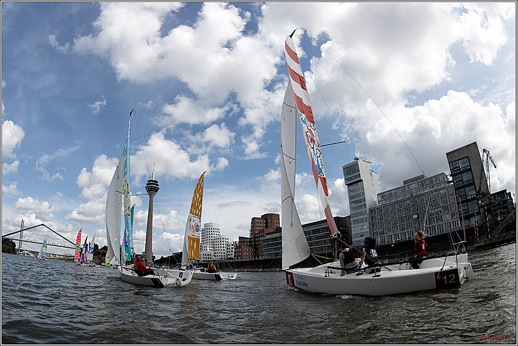 Die Kultur-Regatta Sailing #Art4GlobalGoals - Nachhaltigkeitsziele (Sustainable Develpment Goals / SDGs) der Vereinten Nationen (UN); Monheim - Duesselorfer Yachthafen, 22.08.2021