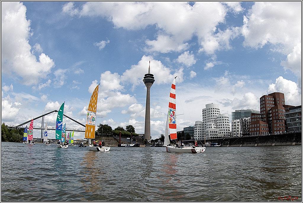 Die Kultur-Regatta Sailing #Art4GlobalGoals - Nachhaltigkeitsziele (Sustainable Develpment Goals / SDGs) der Vereinten Nationen (UN); Monheim - Duesselorfer Yachthafen, 22.08.2021