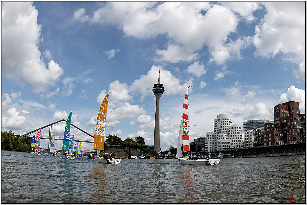 Die Kultur-Regatta Sailing #Art4GlobalGoals - Nachhaltigkeitsziele (Sustainable Develpment Goals / SDGs) der Vereinten Nationen (UN); Monheim - Duesselorfer Yachthafen, 22.08.2021