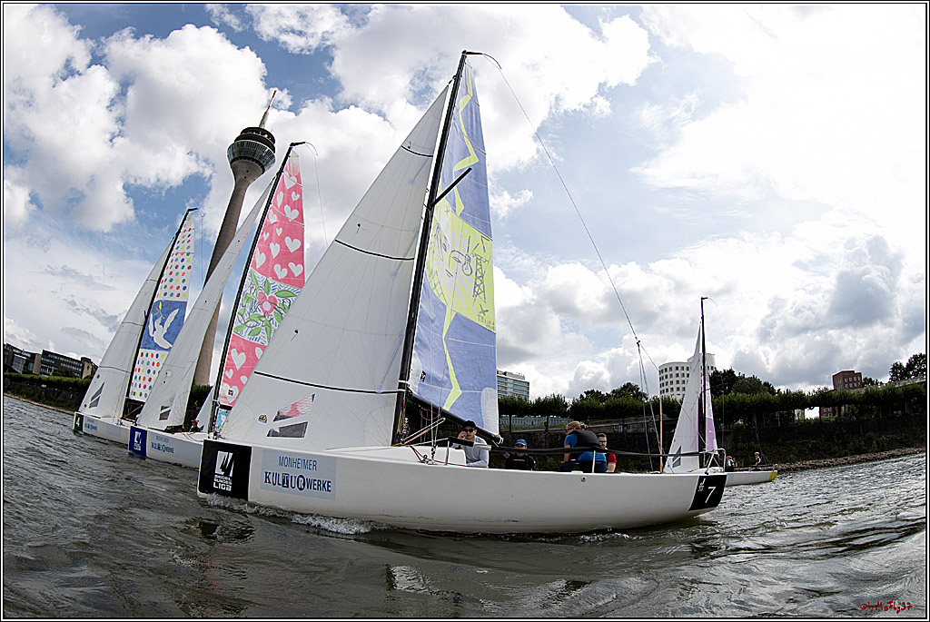 Die Kultur-Regatta Sailing #Art4GlobalGoals - Nachhaltigkeitsziele (Sustainable Develpment Goals / SDGs) der Vereinten Nationen (UN); Monheim - Duesselorfer Yachthafen, 22.08.2021