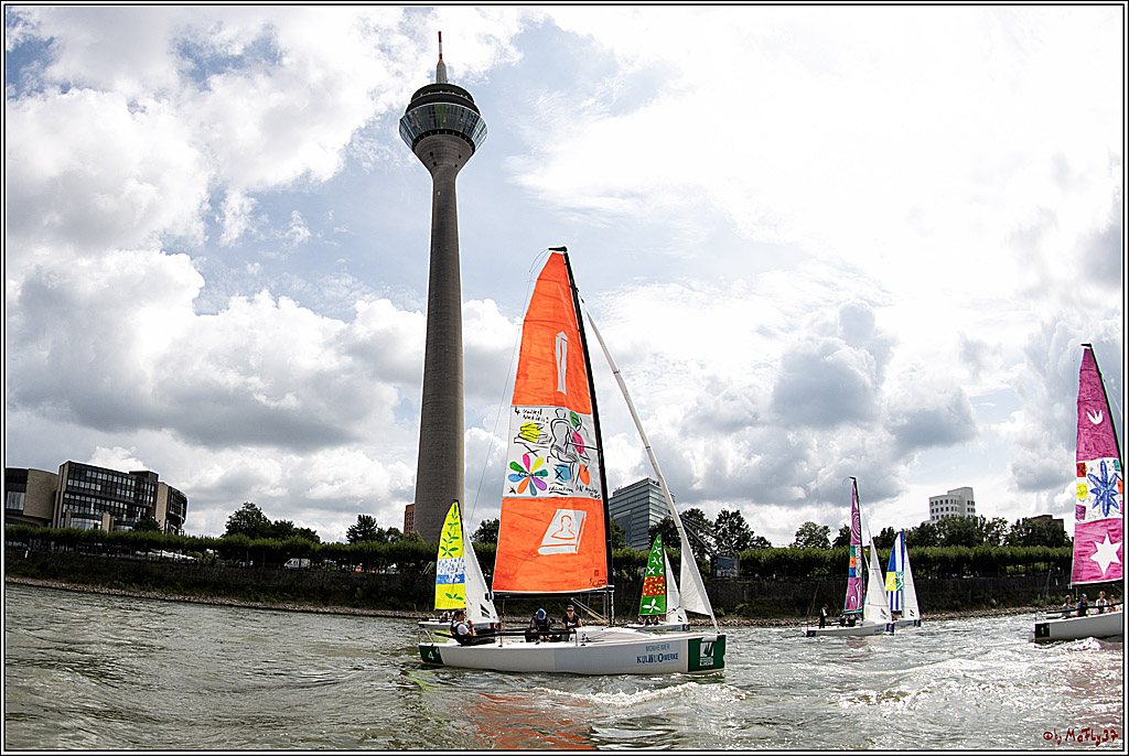 Die Kultur-Regatta Sailing #Art4GlobalGoals - Nachhaltigkeitsziele (Sustainable Develpment Goals / SDGs) der Vereinten Nationen (UN); Monheim - Duesselorfer Yachthafen, 22.08.2021
