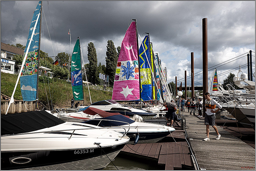 Die Kultur-Regatta Sailing #Art4GlobalGoals - Nachhaltigkeitsziele (Sustainable Develpment Goals / SDGs) der Vereinten Nationen (UN); Monheim - Duesselorfer Yachthafen, 22.08.2021