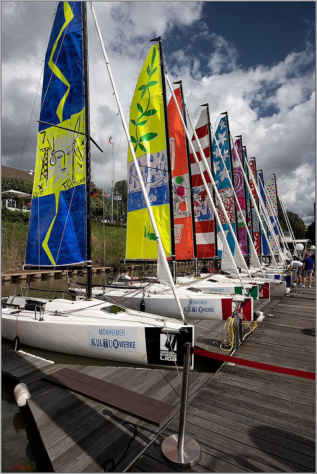 Die Kultur-Regatta Sailing #Art4GlobalGoals - Nachhaltigkeitsziele (Sustainable Develpment Goals / SDGs) der Vereinten Nationen (UN); Monheim - Duesselorfer Yachthafen, 22.08.2021