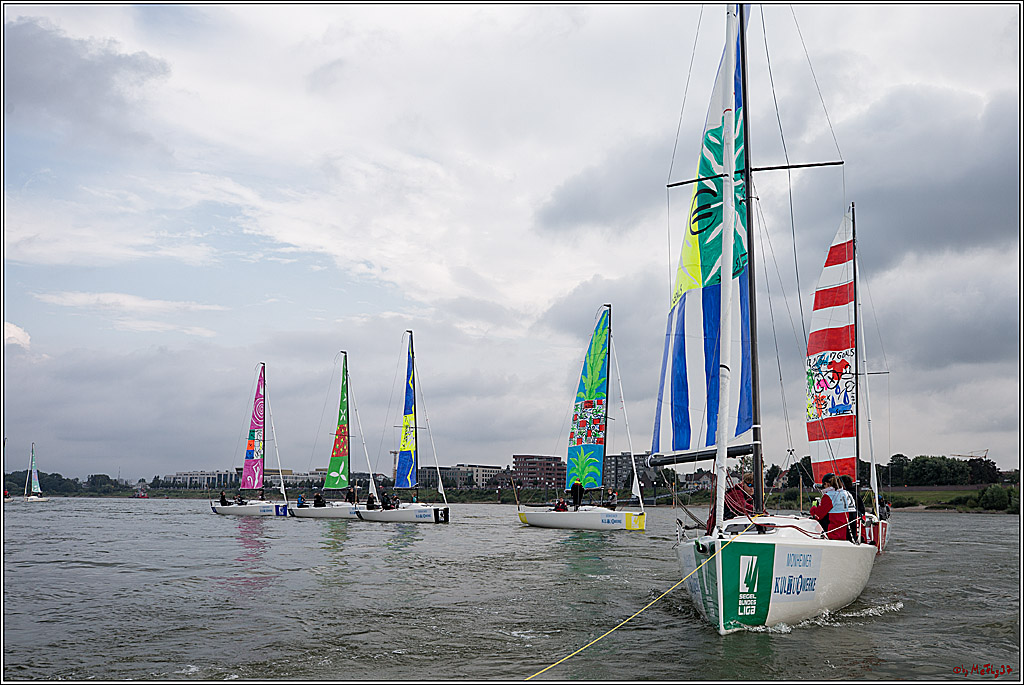 Die Kultur-Regatta Sailing #Art4GlobalGoals - Nachhaltigkeitsziele (Sustainable Develpment Goals / SDGs) der Vereinten Nationen (UN); Monheim - Duesselorfer Yachthafen, 22.08.2021